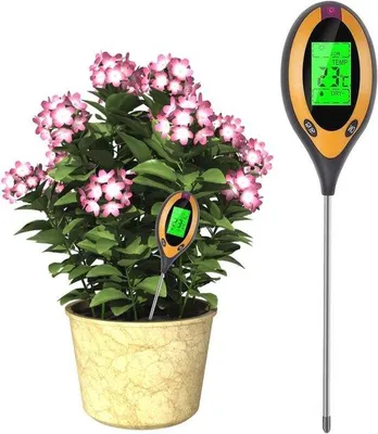 Zdjęcie produktu dla Cyfrowy tester roślin 4 w 1 do pomiaru pH, wilgotności, natężenia światła i temperatury