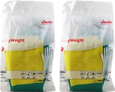 Image de vileda® PROFESSIONAL 174303 vileda® PROFESSIONAL Gants en caoutchouc unisexes HeavyWeight - Les robustes, jaunes, taille S, 1 paire