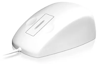 Produktbild von KeySonic KSM-5030M-W, Wasserdichte Maus, Silikone, Wasserdicht IP68, Scrollen mit Touchsensor, USB, weiß
