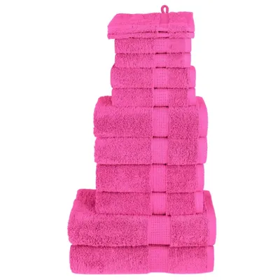 Image de vidaXL 12 pcs. Ensemble de serviettes premium SOLUND rose 600 g/m²