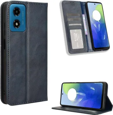 Produktbild von Mobigear Sensation  Motorola Moto G04 Hülle Klapphülle Geldbörse - Blau