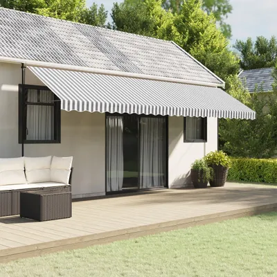 Produktbild von Maison Exclusive - Markisenvolant Anthrazit und Weiß Gestreift 580x20 cm