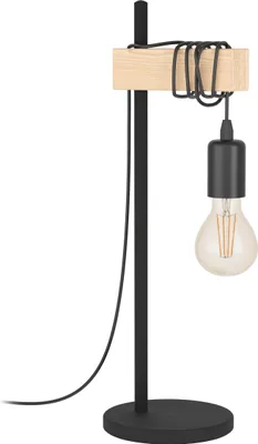 Obrázek produktu pro Stolní lampa Eglo 43515 TOWNSHEND E27 10 W černá/hnědá