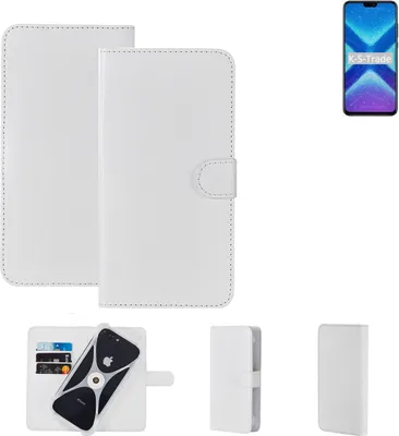 Produktbild von K-S-Trade Handy Hülle Schutz Hülle kompatibel mit Huawei Honor 9x Lite Cover Case Bookstyle Bumper weiß 1x