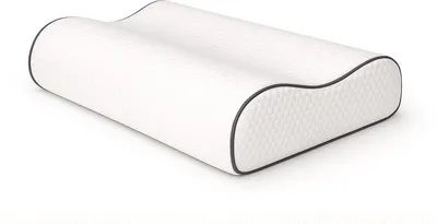 Produktbild von Premium Visco Nackenstützkissen 60x40 cm – Orthopädisch – Ergonomische Wölbung – Memory Foam – Höhe 14/12 cm