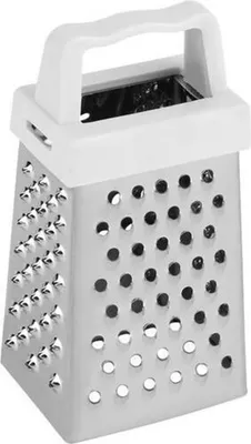 Image de Mini Râpe carrée - Râpe de cuisine avec surface de râpage en acier inoxydable pour râper, râper et raboter - Râpe carrée design