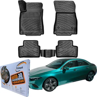 Produktbild von Trimak Autofußmatten kompatibel mit Mercedes A Klasse Limousine V177 ab 2019 Auto Allwetter Gummimatten