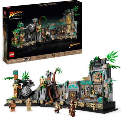 Zdjęcie produktu dla LEGO Indiana Jones Świątynia złotego posążka, Model do Złożenia dla Dorosłych, Zestaw Filmowy Poszukiwacze Zaginionej Arki z Interaktywnymi Funkcjami i Minifigurkami, Pomysł na Prezent, 77015