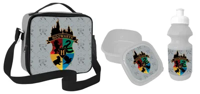 Harry Potter Geschenkset: Lunchtasche, Trinkflasche & Brotdose