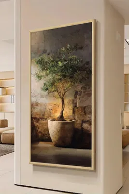 Produktbild von Wallity, Elegantes MDF Gemälde mit Rahmen aus 100% Massivholz, 120 x 50 cm