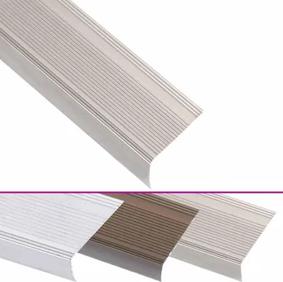 Zdjęcie produktu dla vidaXL Profile schodowe w kształcie litery L 15 szt. Aluminium 90 cm Szampan