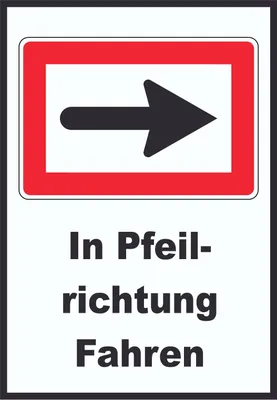 Produktbild von In Pfeilrichtung fahren rechts Symbol und Text A0 Rückseite selbstklebend