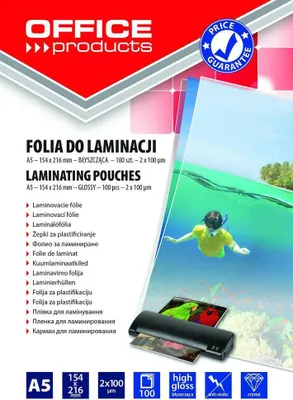 Obrázok produktu pre Laminovacia fólia A5, 2 x 100 mikrónov, 100 kusov