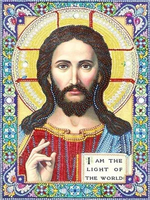 Produktbild von Diamantstickerei Jesus, das Licht des Lebens 30x40 cm