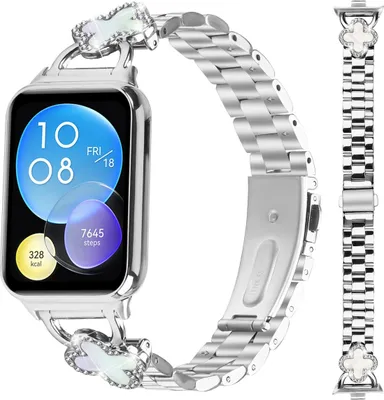 Immagine prodotto di INF Elegante cinturino in acciaio inossidabile con quadrifoglio per Xiaomi Mi Band 8 Pro/Redmi Watch