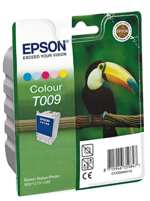 Obrázok produktu pre Epson Toucan Inkoustová barevná T009, Azúrová, Svetlo azúrová, Svetlo purpurová, Purpurová, Žltá, Atrament na pigmentovej báze, 1 kusov
