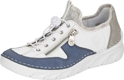 Produktbild von Rieker Damen Schnürschuhe Leder Halbschuhe 55064, Größe:41 EU, Farbe:Weiß
