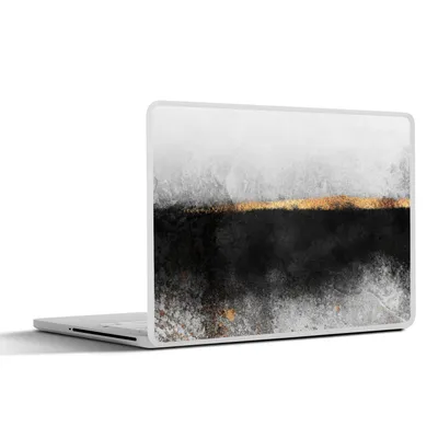 Produktbild von MuchoWow® Laptop Aufkleber Sticker Cover Gold - Abstrakt - Luxus 25x18 cm - Laptop-Deko