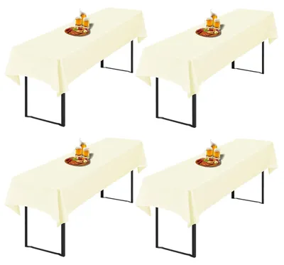 Productafbeelding van 4 Stuks Biertafelkleden voor Biertentgarnituur, Beige, 250 x 100 cm