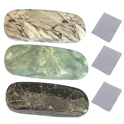 Produktbild von Brillenetui 3er Set – Hartschalenetui für Brillen & Sonnenbrillen – Brillenschutz mit Samtfutter – Stoßfest & tragbar – Für Damen, Herren & Kinder