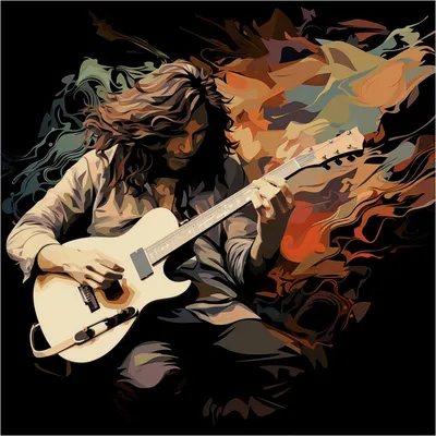 Produktbild von Wallario selbstklebende Möbelfolie/ Tischdecke für Innen und Außen, Größe: 90 x 90 cm - Gitarrensolo