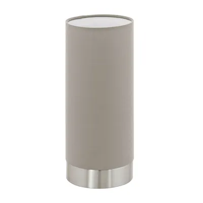 Produktbild von EGLO Pasteri, Nickel, Graubraun, Stoff, Stahl, Schlafzimmer, Wohnzimmer, IP20, II, ENEC