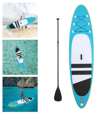 Image de Planche de SUP gonflable - Stand Up Paddle - 305 x 76 x 10 cm - Pour les activités de plein air, le pagayage et le surf