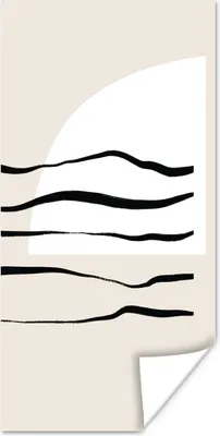Produktbild von MuchoWow® Poster Abstrakt - Linie - Pastell 80x160 cm - Kinderzimmer