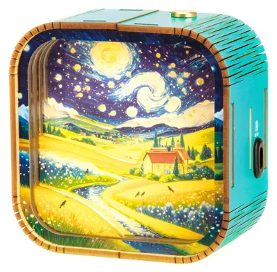 Produktbild von 2Kids Toys 3D-Holzpuzzle, Nachttischlampe, Landschaft unter den Sternen