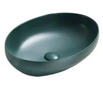 Produktbild von Mexen Cornelia Aufsatzwaschbecken 50 x 37 cm, dunkelgrün matt - 21885047