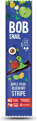 Produktbild von Bob Snail Snack Apfel, Birne, Blaubeere 14g