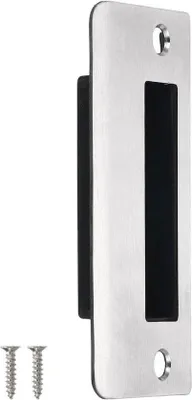 Obrázek produktu pro Allecto odstraněno – Univerzální ocelová uzamykací deska 90 mm x 40 mm – Odolná uzamykací deska pro dveřní zárubně se stříbrným povrchem