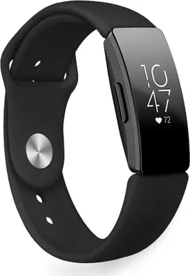 Produktbild von BStrap Silicone (Large) Armband für Fitbit Inspire, black