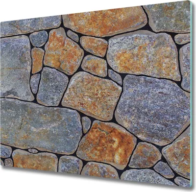 Produktbild von Glas Herdabdeckplatte 60x52 cm Spritzschutz Glasabdeckplatte Schneidebrett Steine