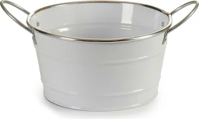 Produktbild von Blumentopf Metall Mit Griffen (20 x 11 x 27 cm)