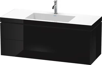 Produktbild von Duravit Duravit Waschtischunterbau L-CUBE WT Vero Air 500x1200x480mm 1 HL sw hgl