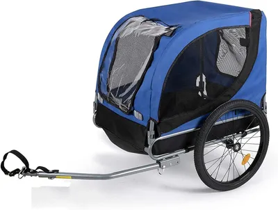 Produktbild von Sena Fahrradanhänger für kleine & große Hunde, Hundewagen bis 40 kg, Klappbarer Hundeanhänger Fahrrad 75x52x65cm Transportanhänger