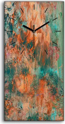 Produktbild von Leinwand Uhr Küche Wohnzimmer Bild Geräuschlos 30x60 Malerei Abstrakte Kunst - schwarze Hände