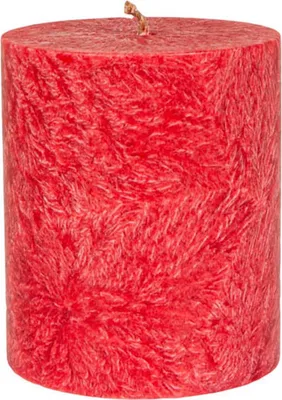 Image de Bougie ronde en stéarine - rouge 75x64mm
