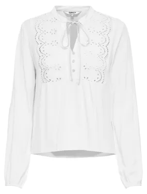 Image de Seul le haut à encolure en V "Embroid" de la marque Onllennyo, référence WVN, en blanc éclatant