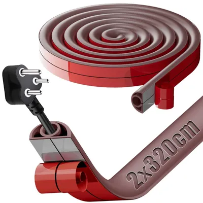 Produktbild von SWTYExt Kabelkanal Selbstklebend 3,2m x 2cm - Brauner PVC Kabelschutz für Zuhause und Büro