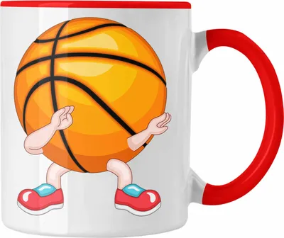 Produktbild von Trendation - Lustige Basketball Tasse Geschenk für Basketball Spieler Coach Trainer (Rot)