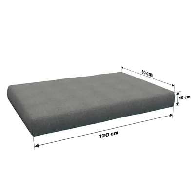Image de POKAR Coussin pour palette Coussins de palette avec housse amovible Canapé de palette, Taille:Set de 8, Couleur:Gris