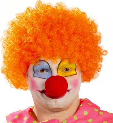 Produktbild von Clown Kostüm Karneval Wig Curly Spaß Party Bunt Karneval Fasching Lustige Frisur Clown Kostüm Zubehör Lockige Witzige Mütze Feier Festlichkeit, Farbe: Orange