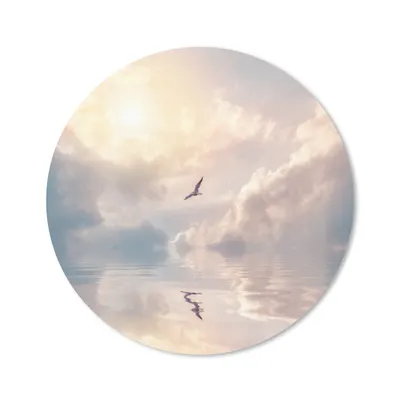 Produktbild von MuchoWow® Mauspad Mousepad Vogel - Meer - Sonne 50x50 cm - Mousepads - Maus Mat - Pad - Mausunterlage - Vinyl