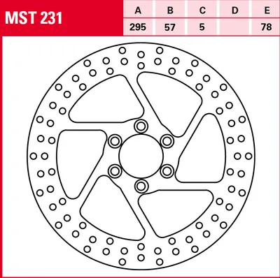 Produktbild von TRW Bremsscheibe Allround starr MST231 VS750 Intruder VR51B