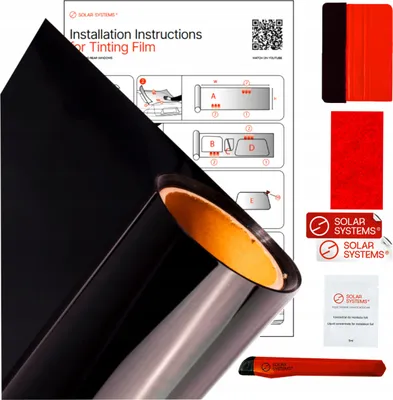 Produktbild von Solar Systems | Fensterfolie - 75x300 cm - Schwarz - 95% Sichtschutz - UV-Schutz und Wärmeisolierung