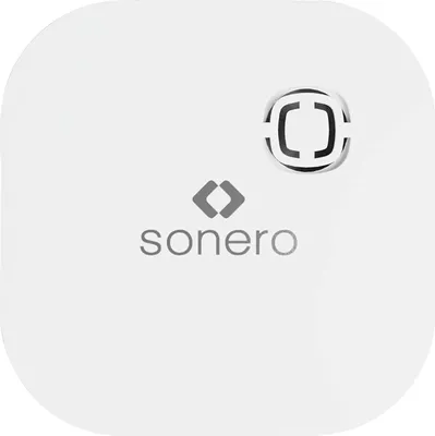 Produktbild von sonero Wassermelder, Wassersensor, Wasserwächter, Batteriebetrieben, 70 dB lauter Alarm, LED Licht und Lautsprecher, weiß