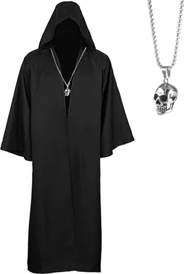 Obrázek produktu pro YIMOJOY Halloween Černý plášť s kapucí Pánský Jedi Cosplay kostým