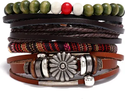 Produktbild von Satz Herrenarmbänder BOHO - 4 in 1
